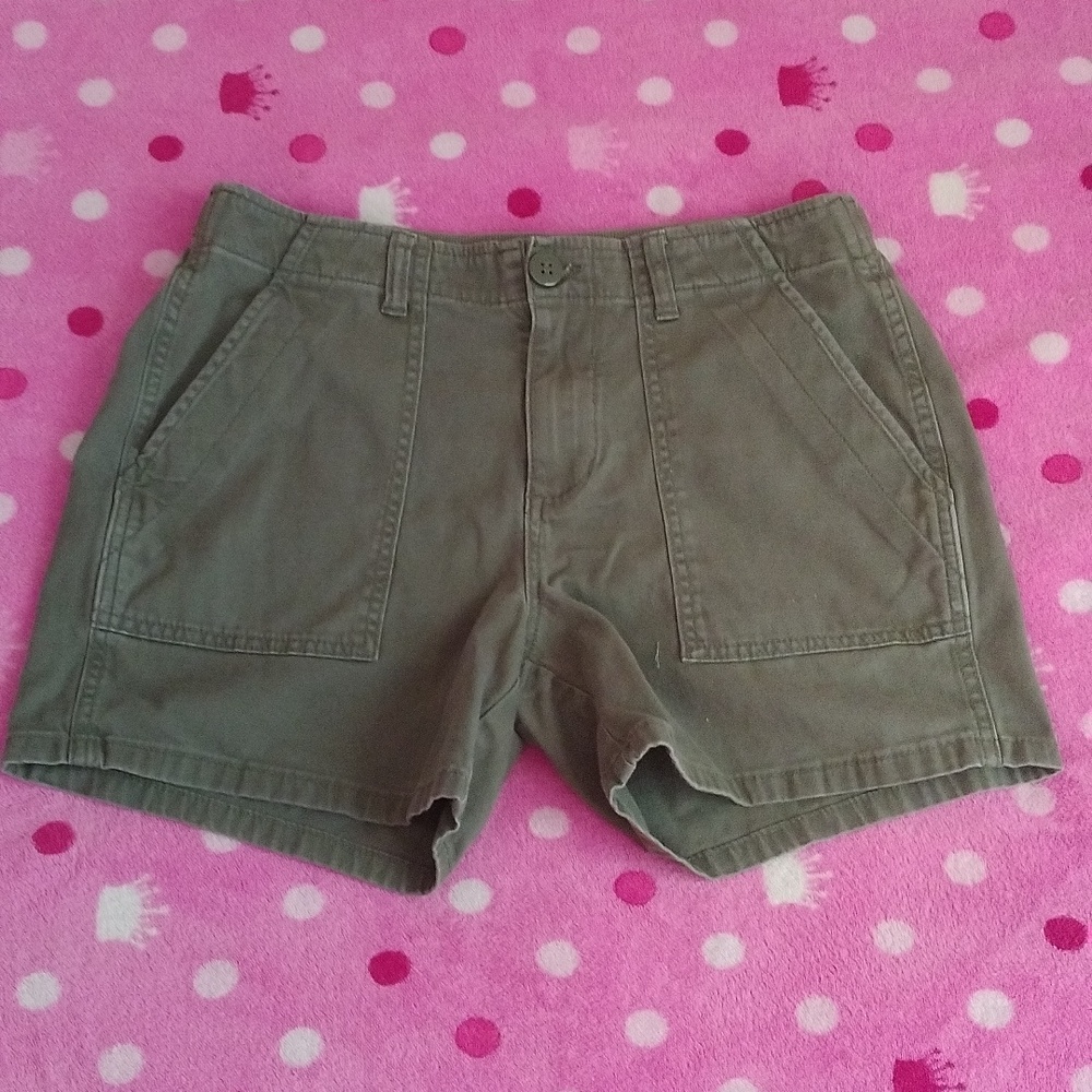 Marc New York Olive Green Elastic Shorts Size M